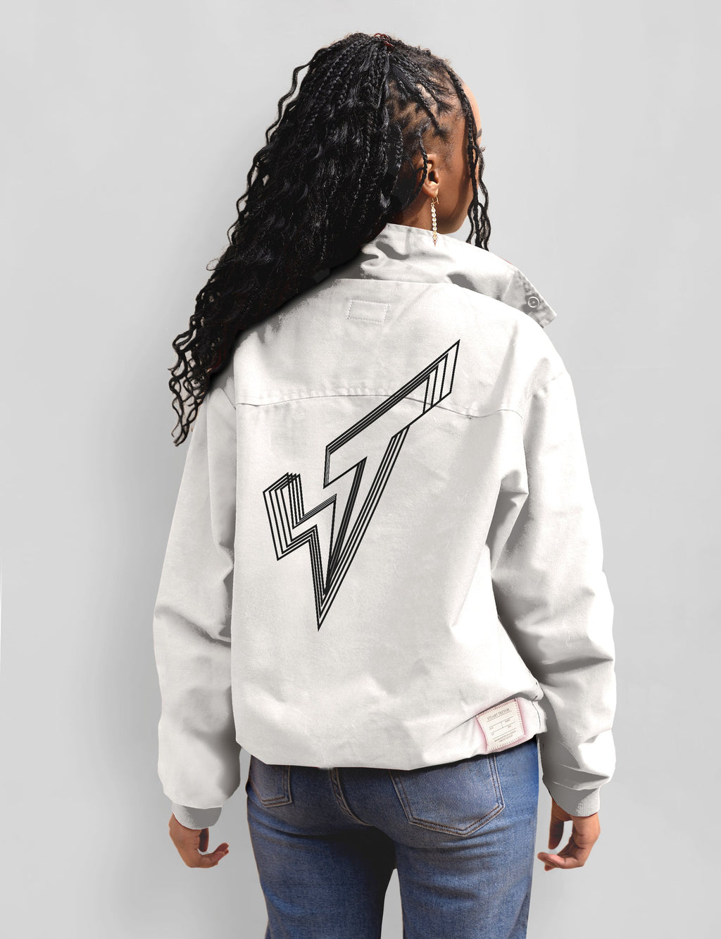 Classic Harrington Jacket in Off White Bone