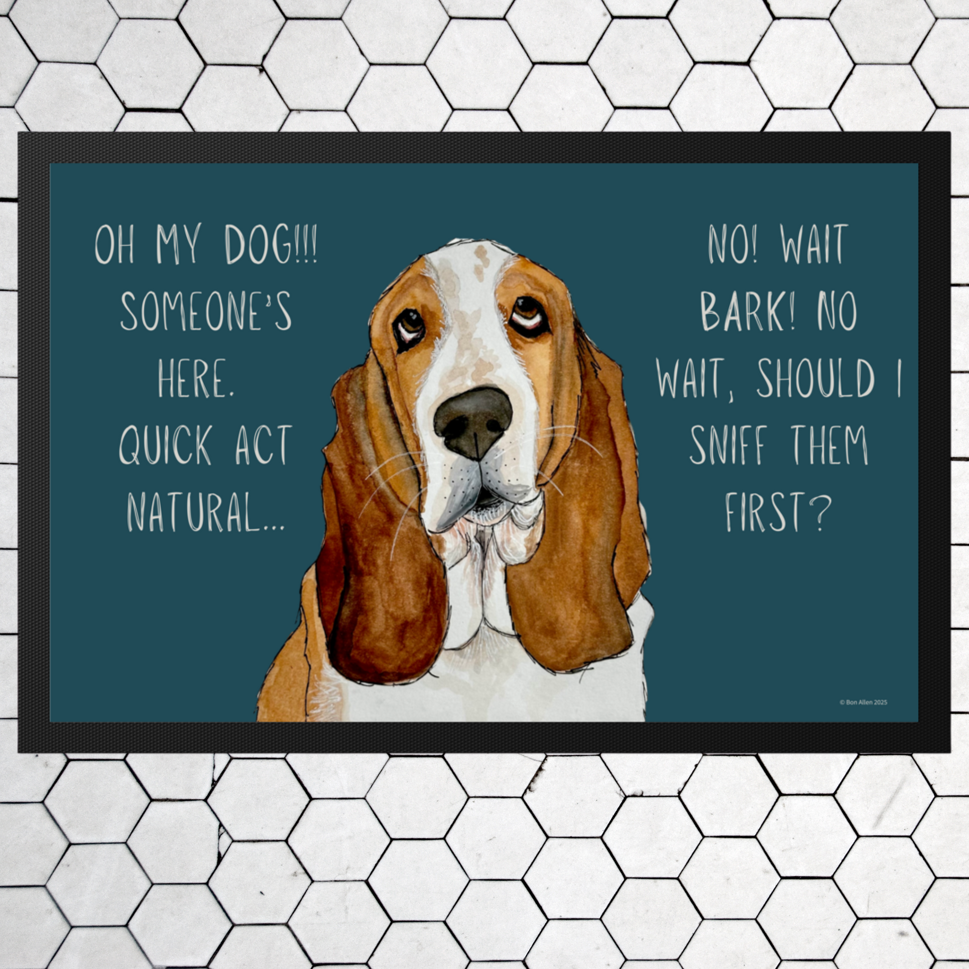 Basset Hound Door Mat