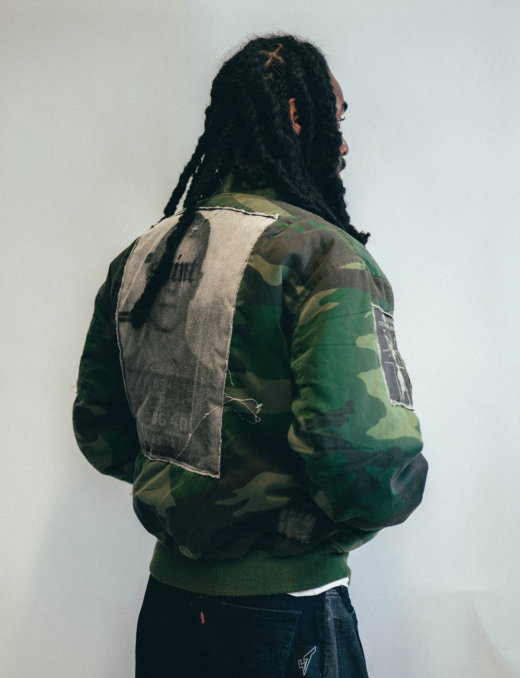 MA1 Bomber Jacket in Camo with Custom Patches