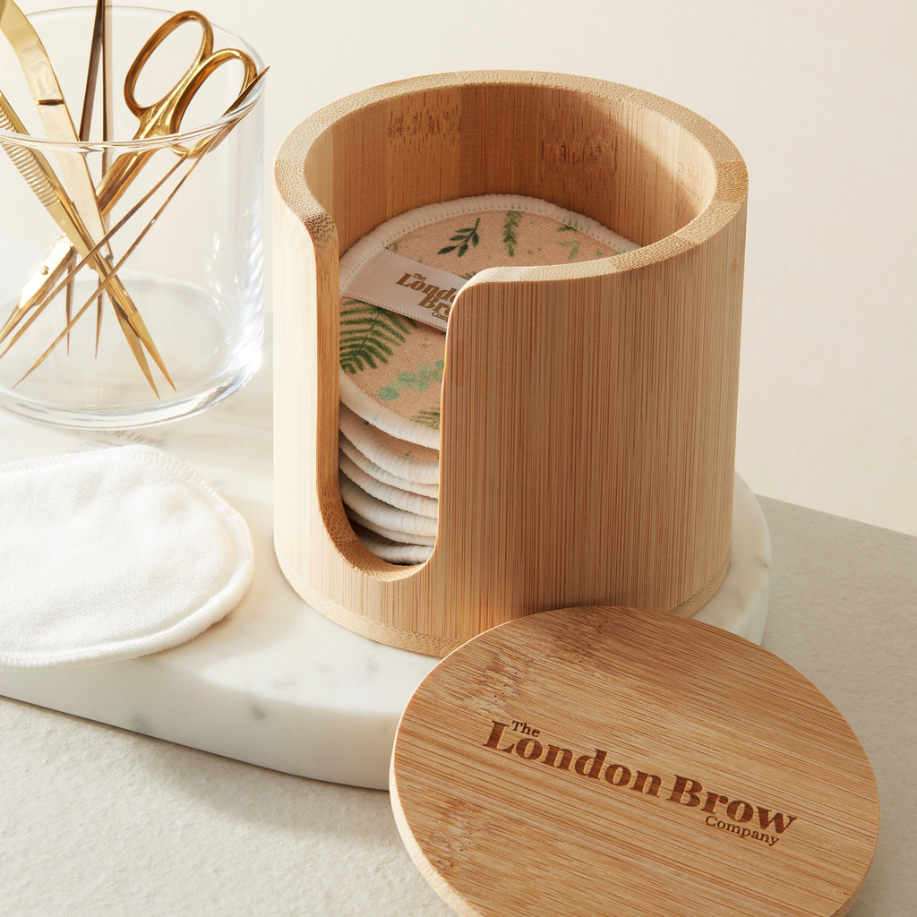 Bamboo Storage Box for Reusable Makeup Pads