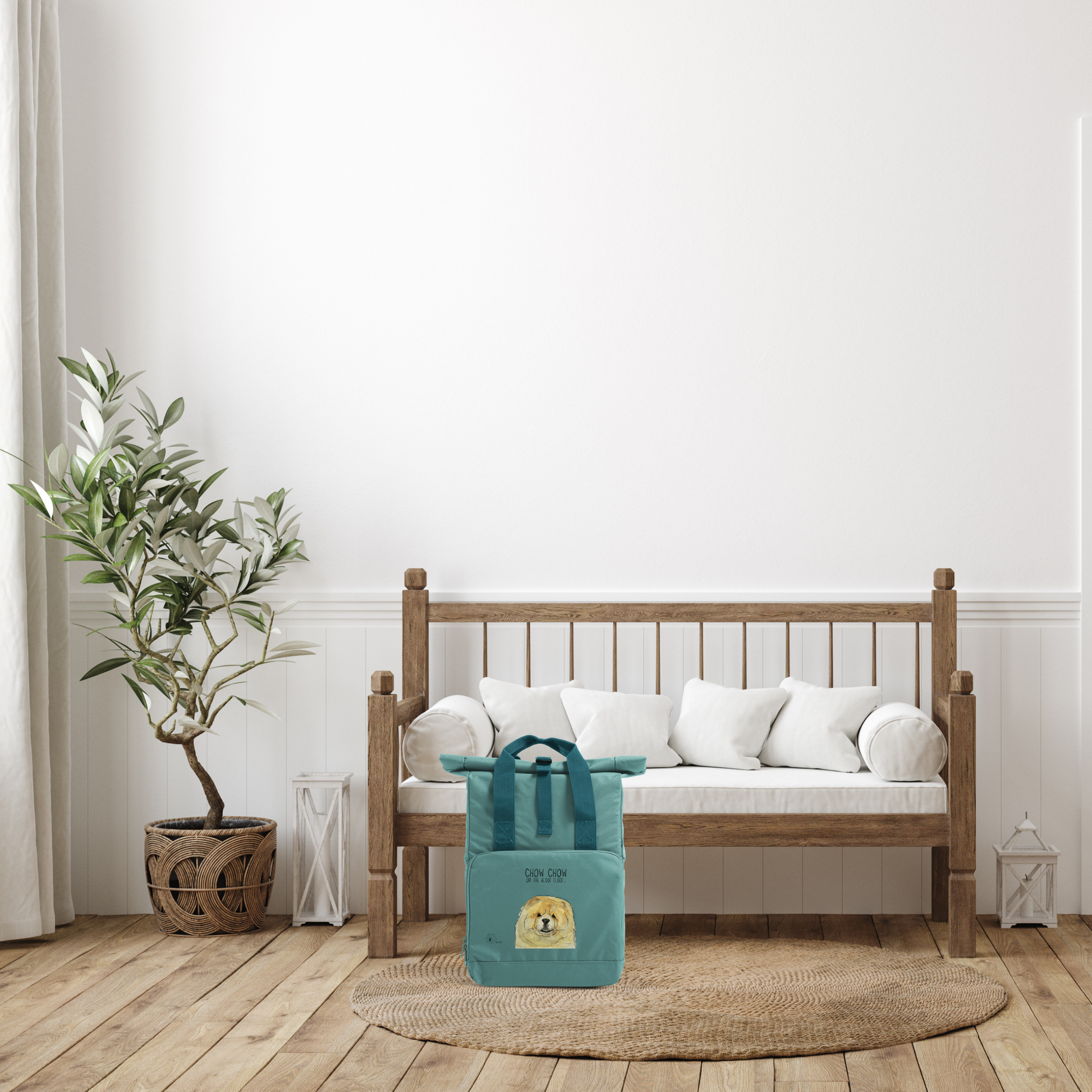 Fawn Chow Chow Roll Top Backpack