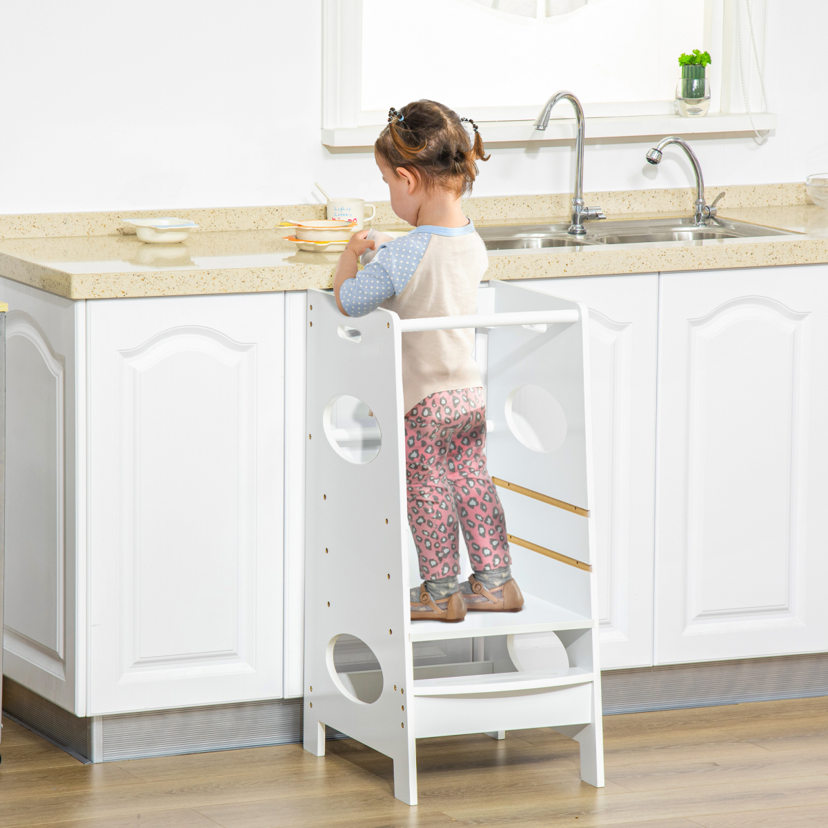 Adjustable Kids Kitchen Step Stool for Toddlers