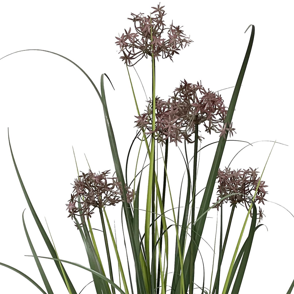 95cm Artificial Flowering Grass Plant in Pot