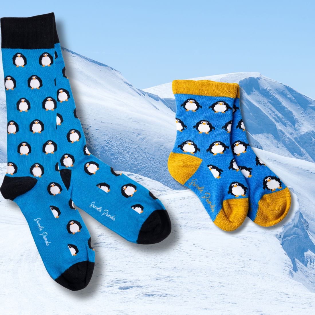 Penguin Matching Bamboo Socks for Adults and Children