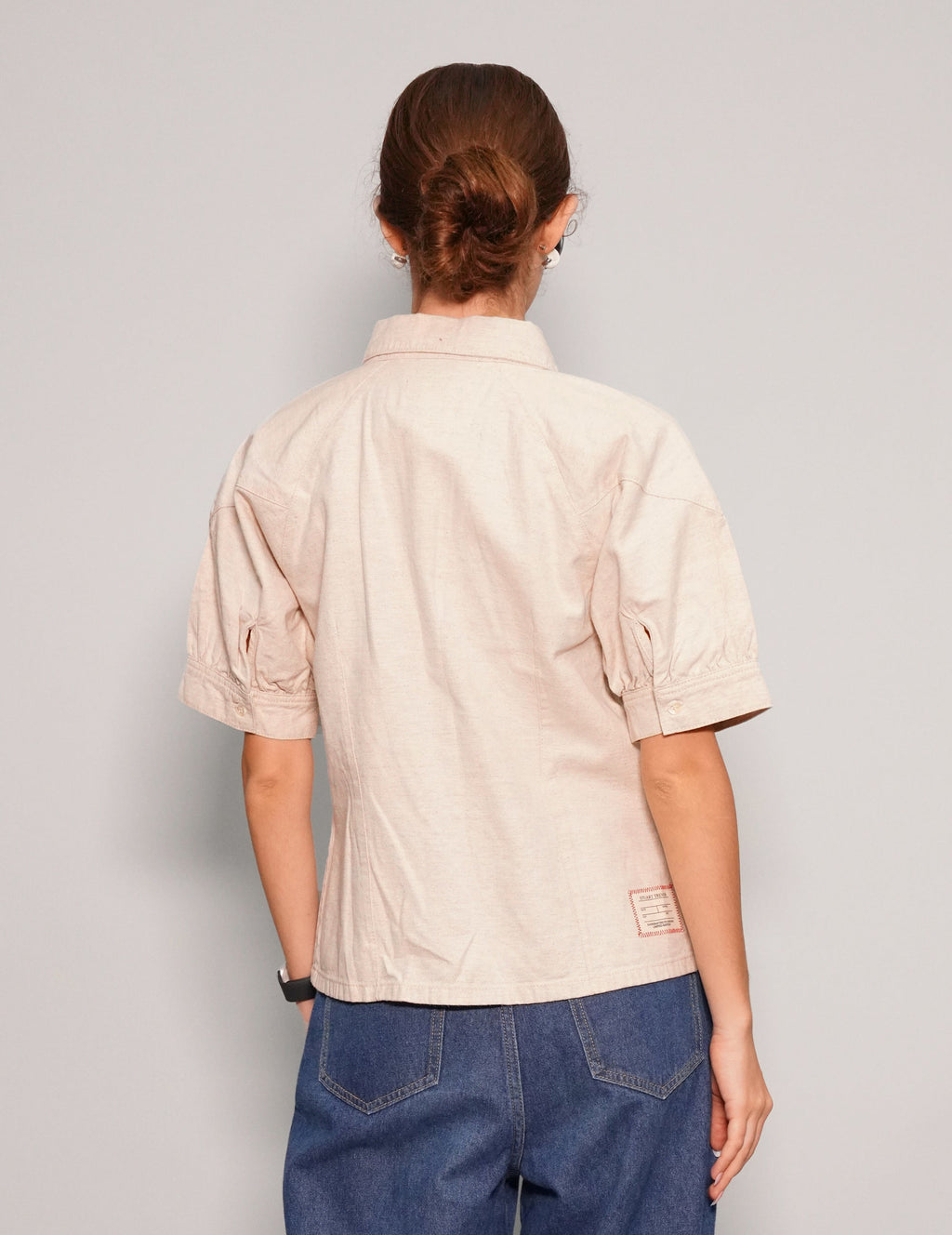 Stone Denim Shirt in Pure Cotton