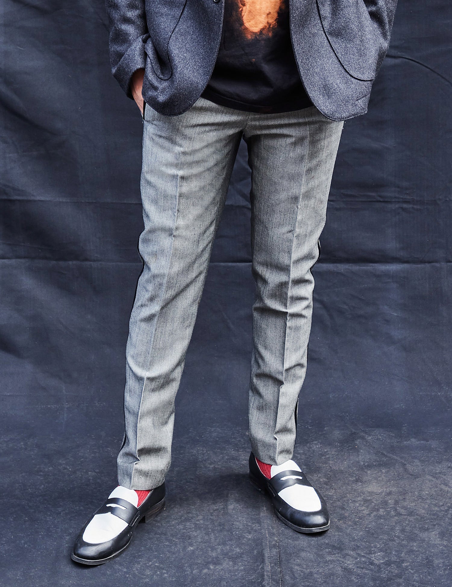 Grey Tailored Wool Trousers