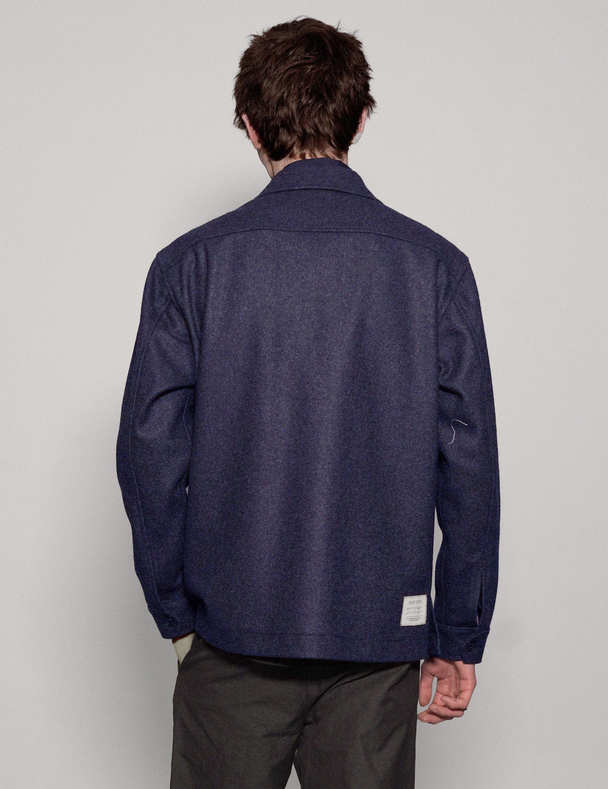 Navy Blue Wool Workshirt