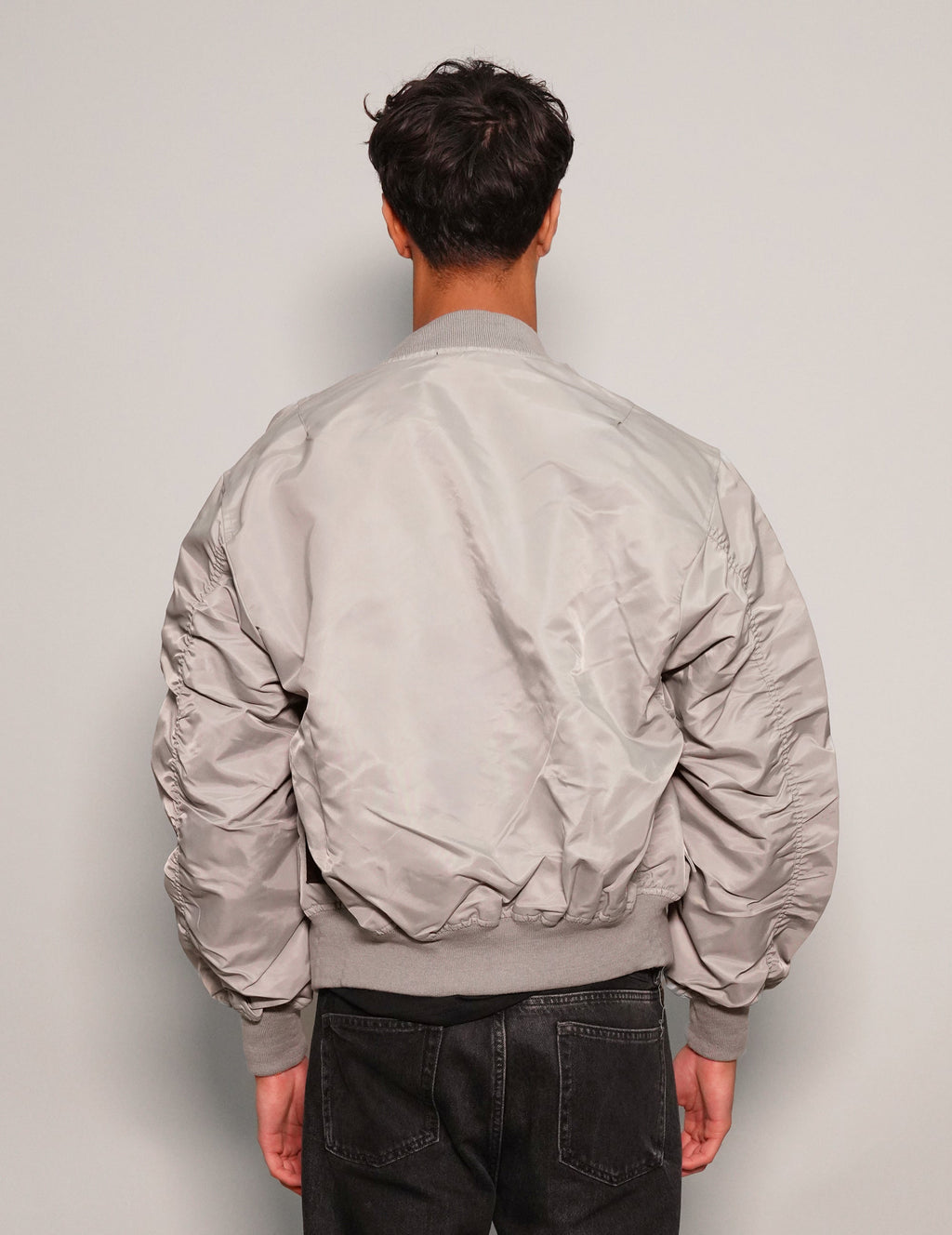 Grey Lightweight Bomber Jacket