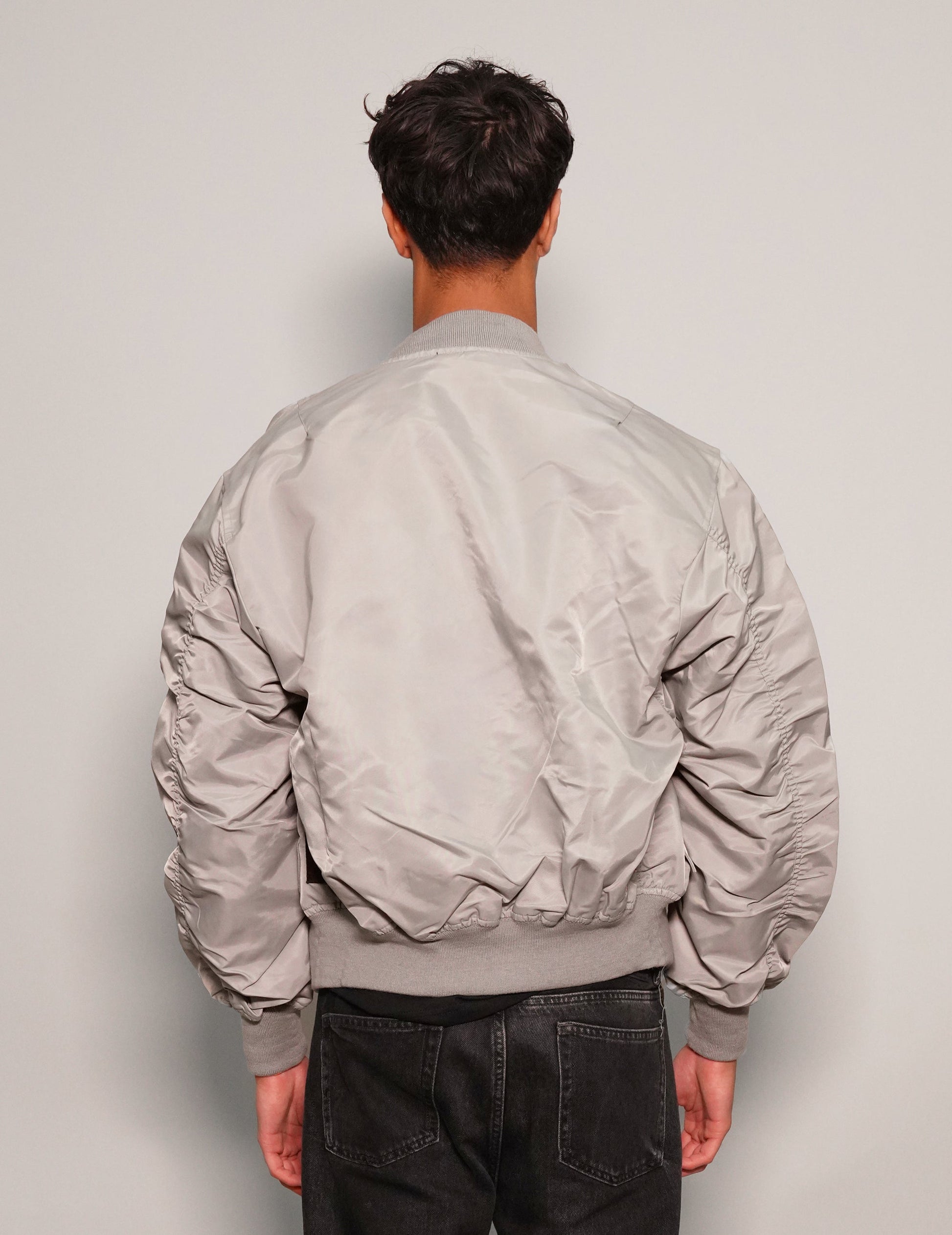 Grey Lightweight Bomber Jacket