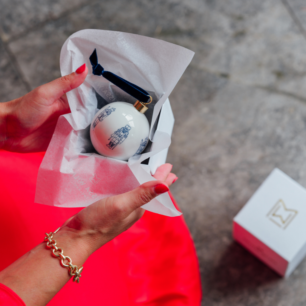 Nutcracker Christmas Bauble in Fine Bone China