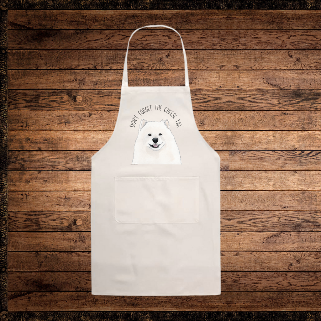 Samoyed Apron: Don't Forget the Cheese Tax