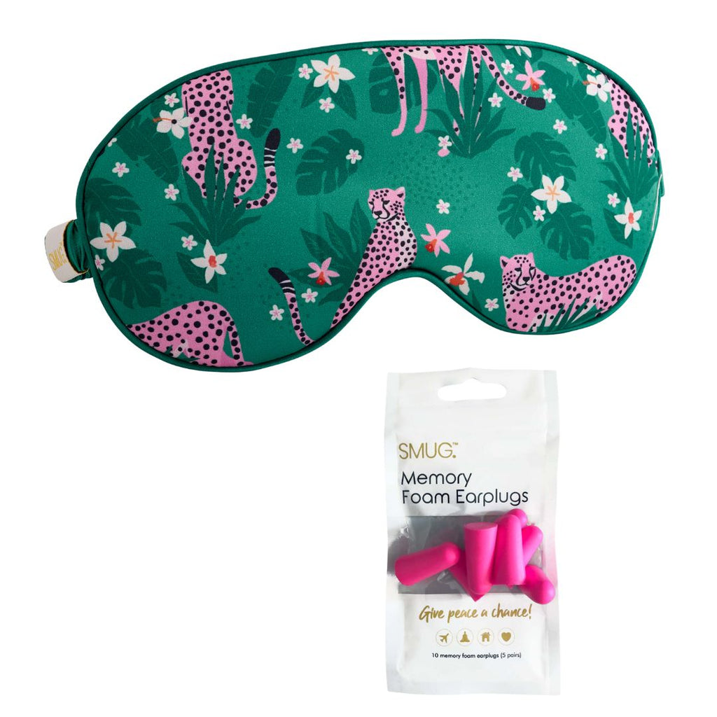 Satin Sleep Mask in Cheetah Print