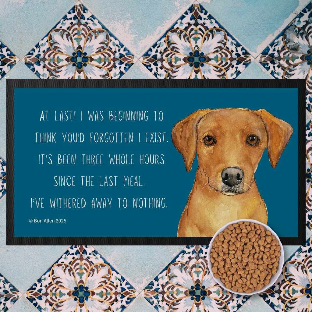 Fox Red Labrador Starving Since Breakfast Pet Bowl Mat