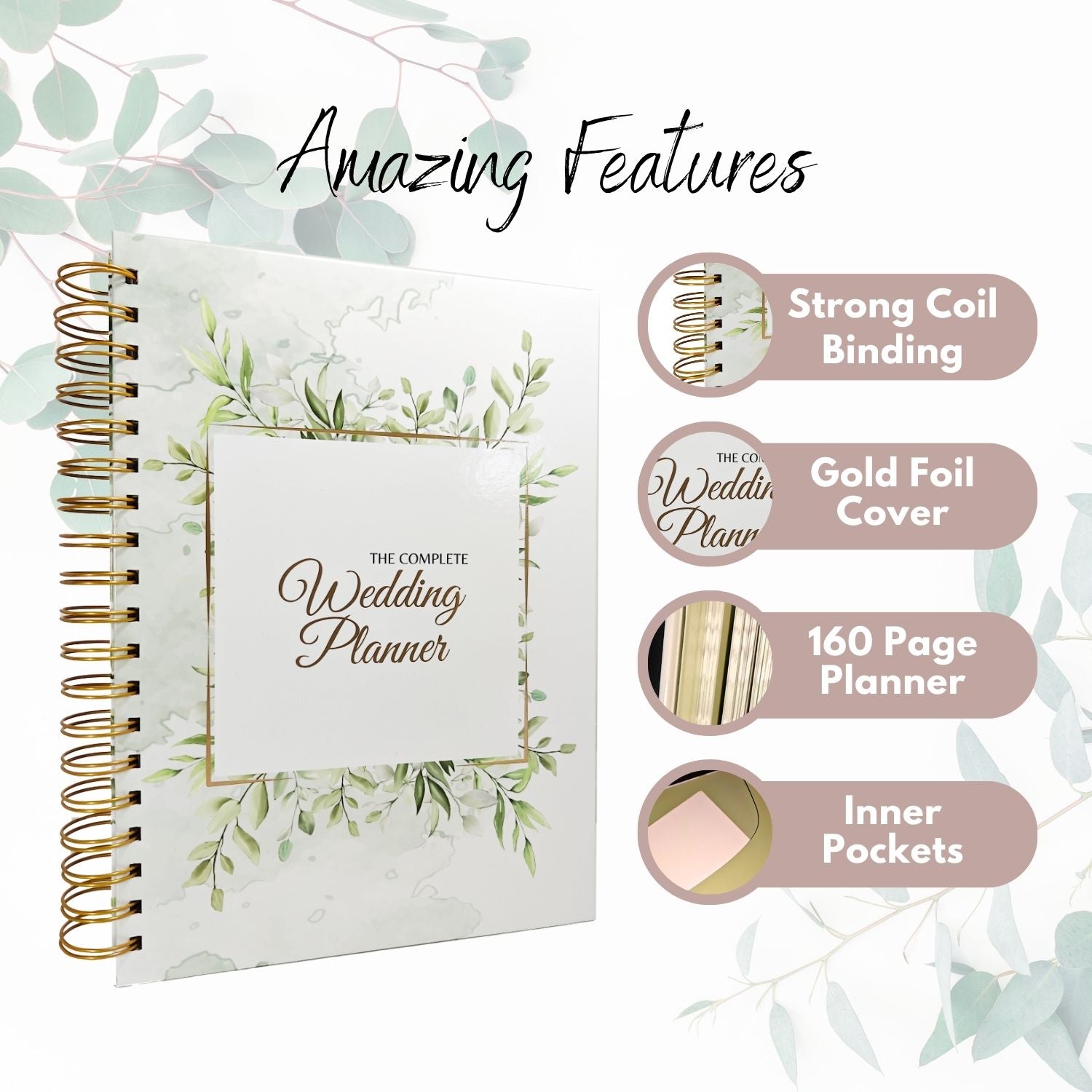 Complete Wedding Planner with Gold Foil Cover