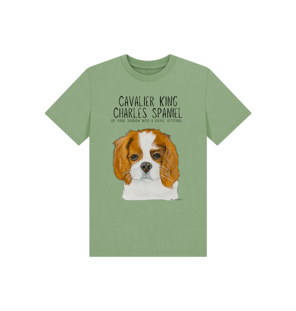 Eco Kids Tee with Cavalier King Charles Spaniel Print