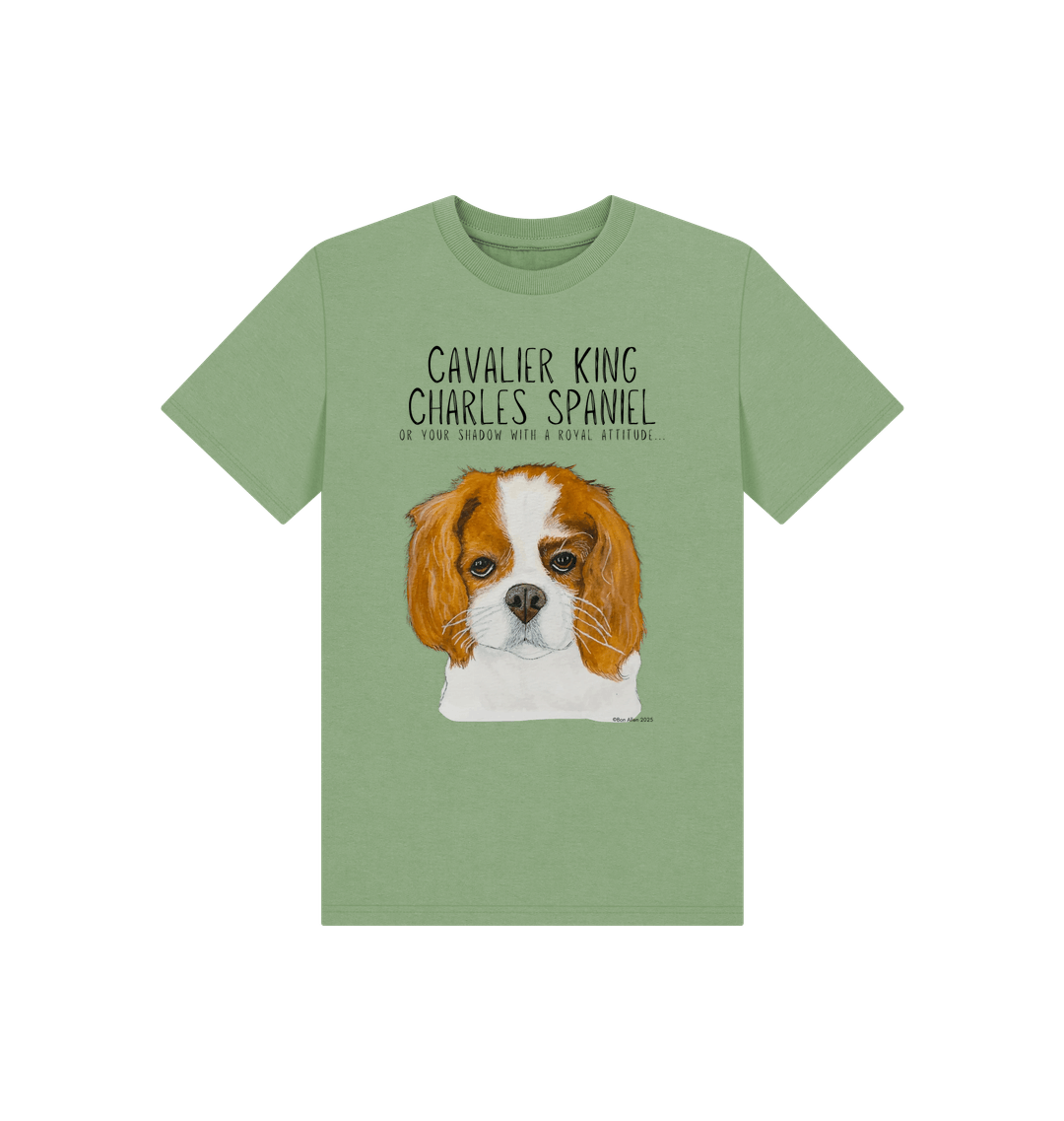 Eco Kids Tee with Cavalier King Charles Spaniel Print