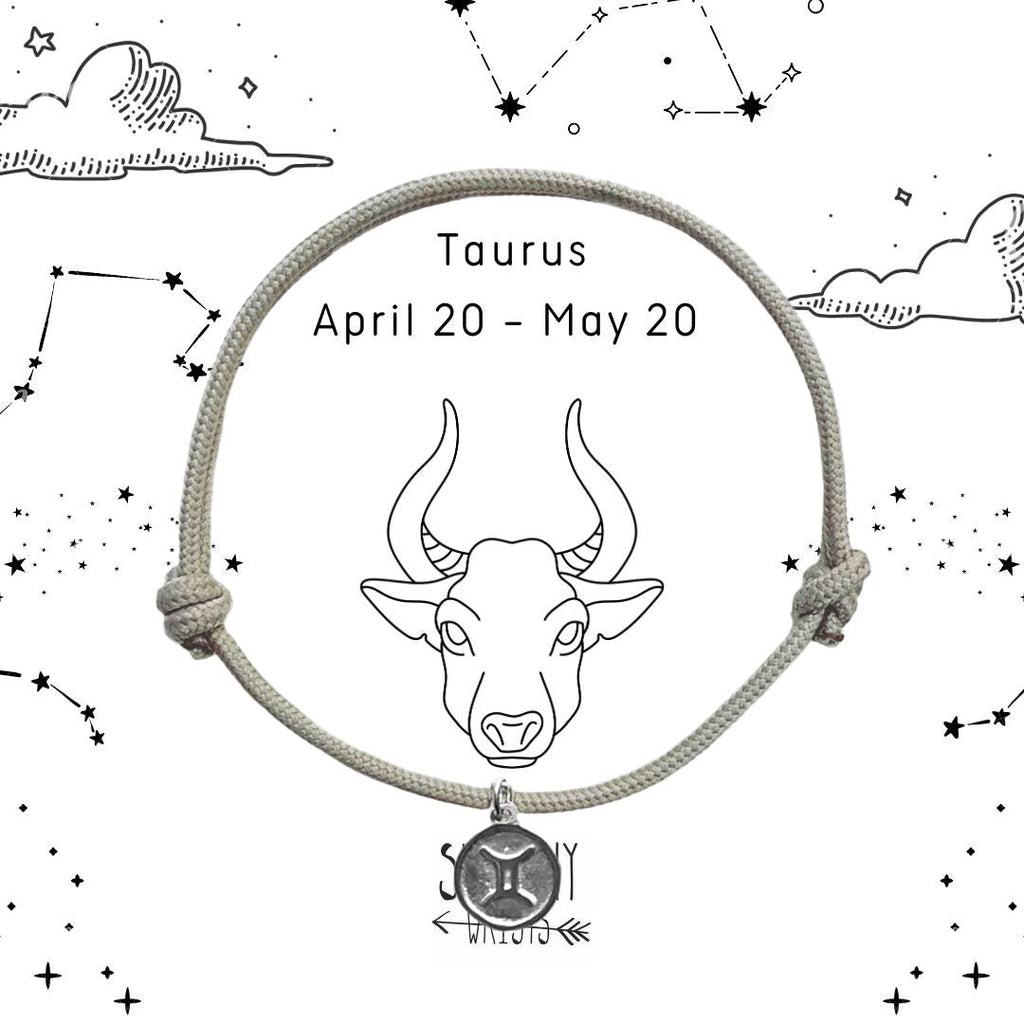 Baby Star Sign Rope Bracelet in Sterling Silver