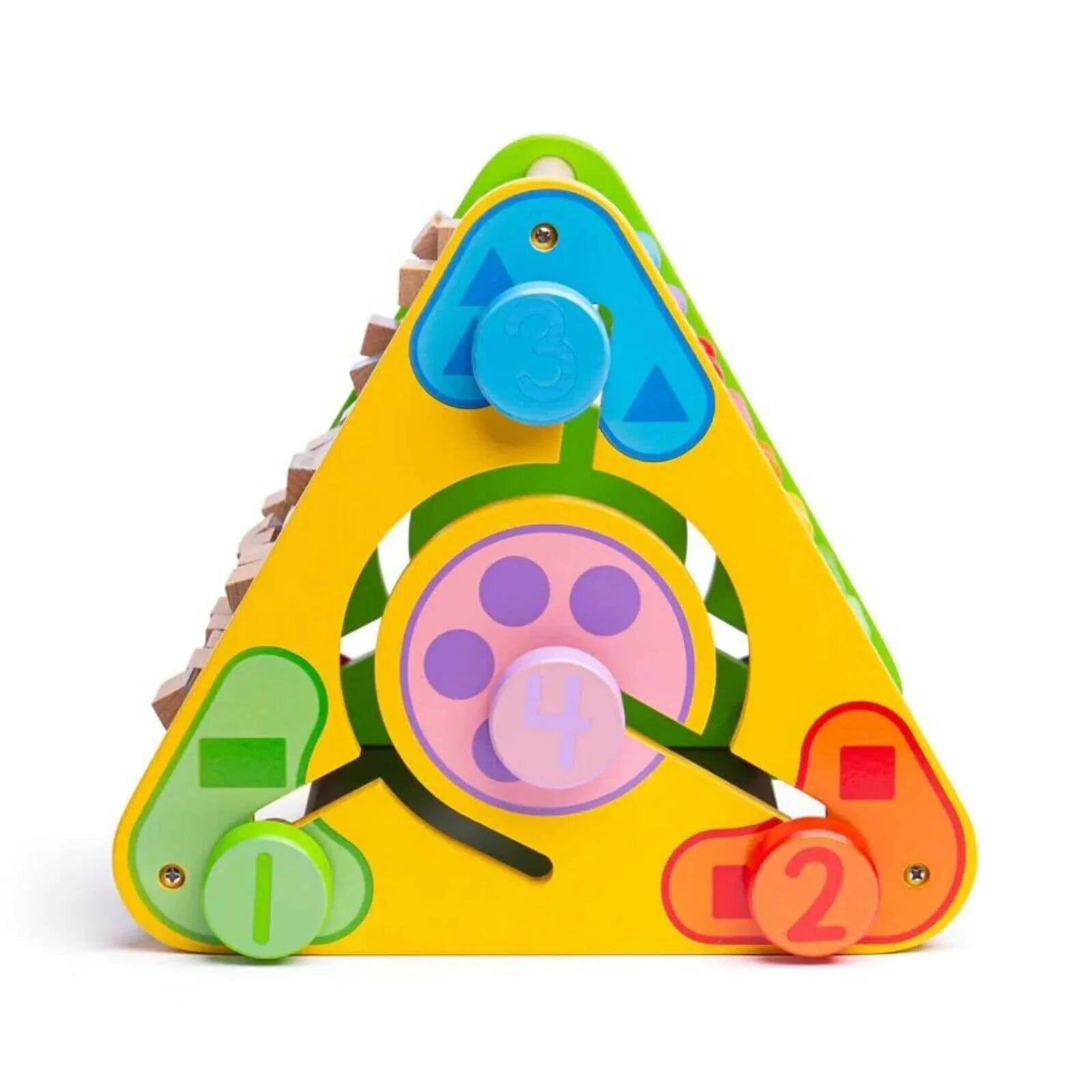 Triangular Wooden Activity Centre for Babies and Toddlers