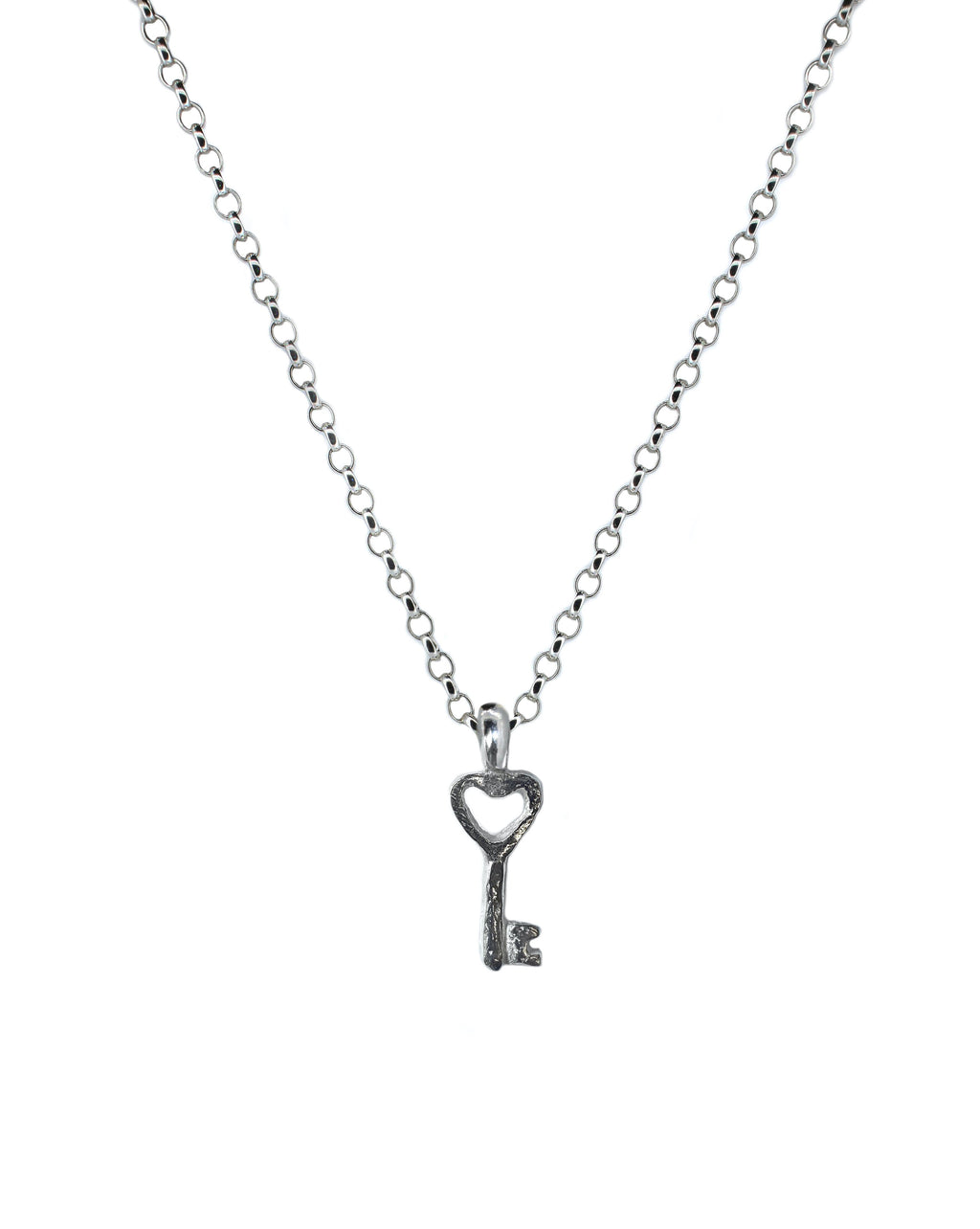 Key to My Heart Necklace in Sterling Silver