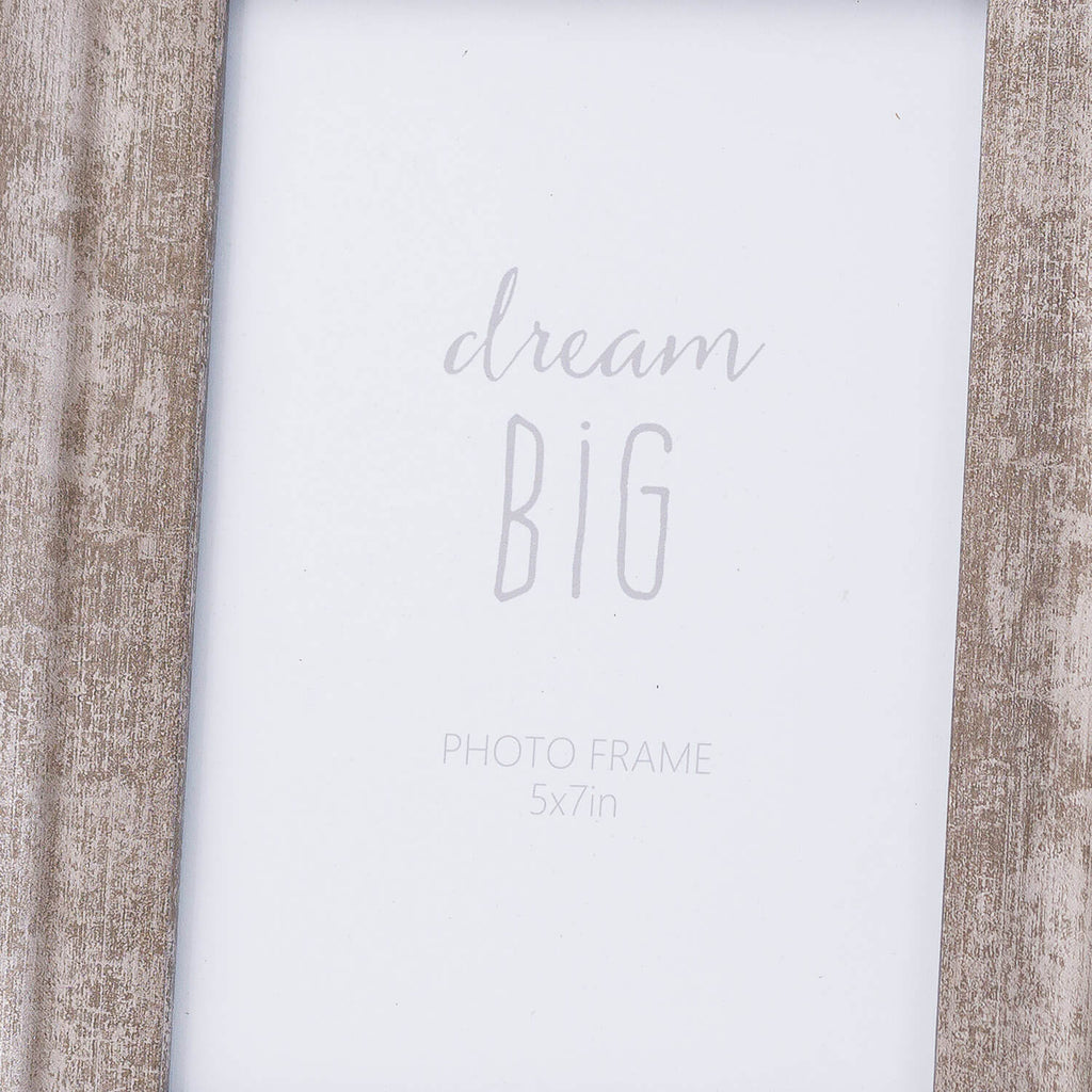 Convex matt silver photo frame with distressed finish, solid wood, 5x7 size, elegant home decor accent by Sostter at brixbailey.com