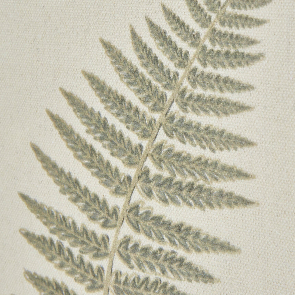 Handcrafted fern art print in sage and white with ornate champagne beaded frame, 50x40cm botanical wall decor by RoomLondon at brixbailey.com