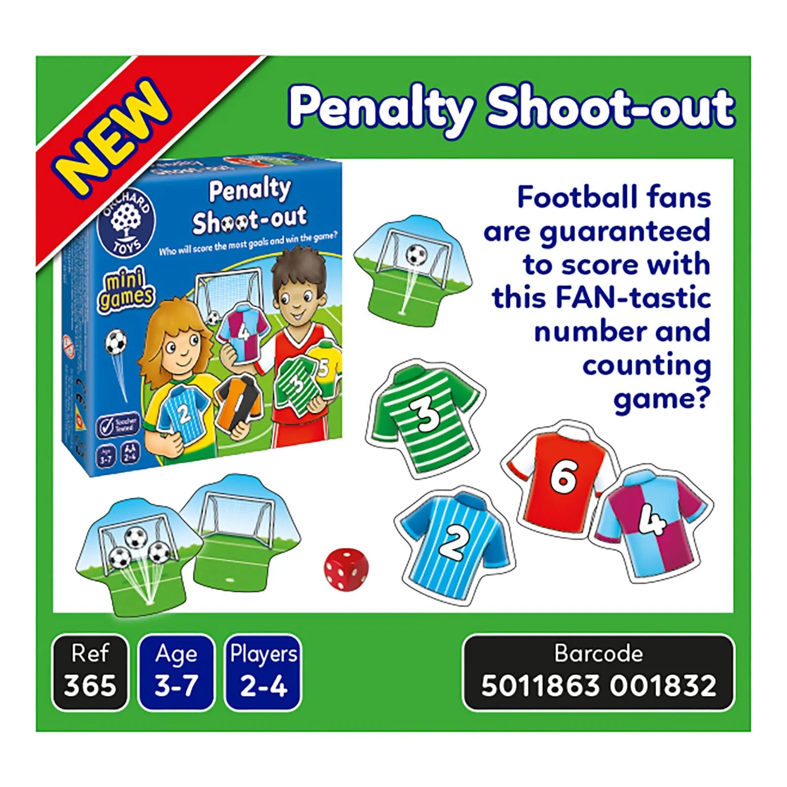 Mini Penalty Shoot Out Football Dice Game
