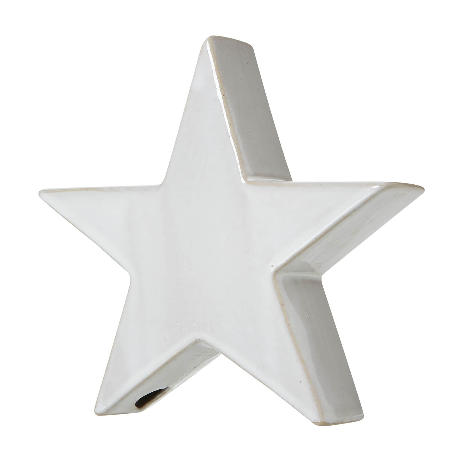 Minimalist white ceramic star dÃ©cor, modern sculptural accent for shelves or mantels by sostter at brixbailey.com