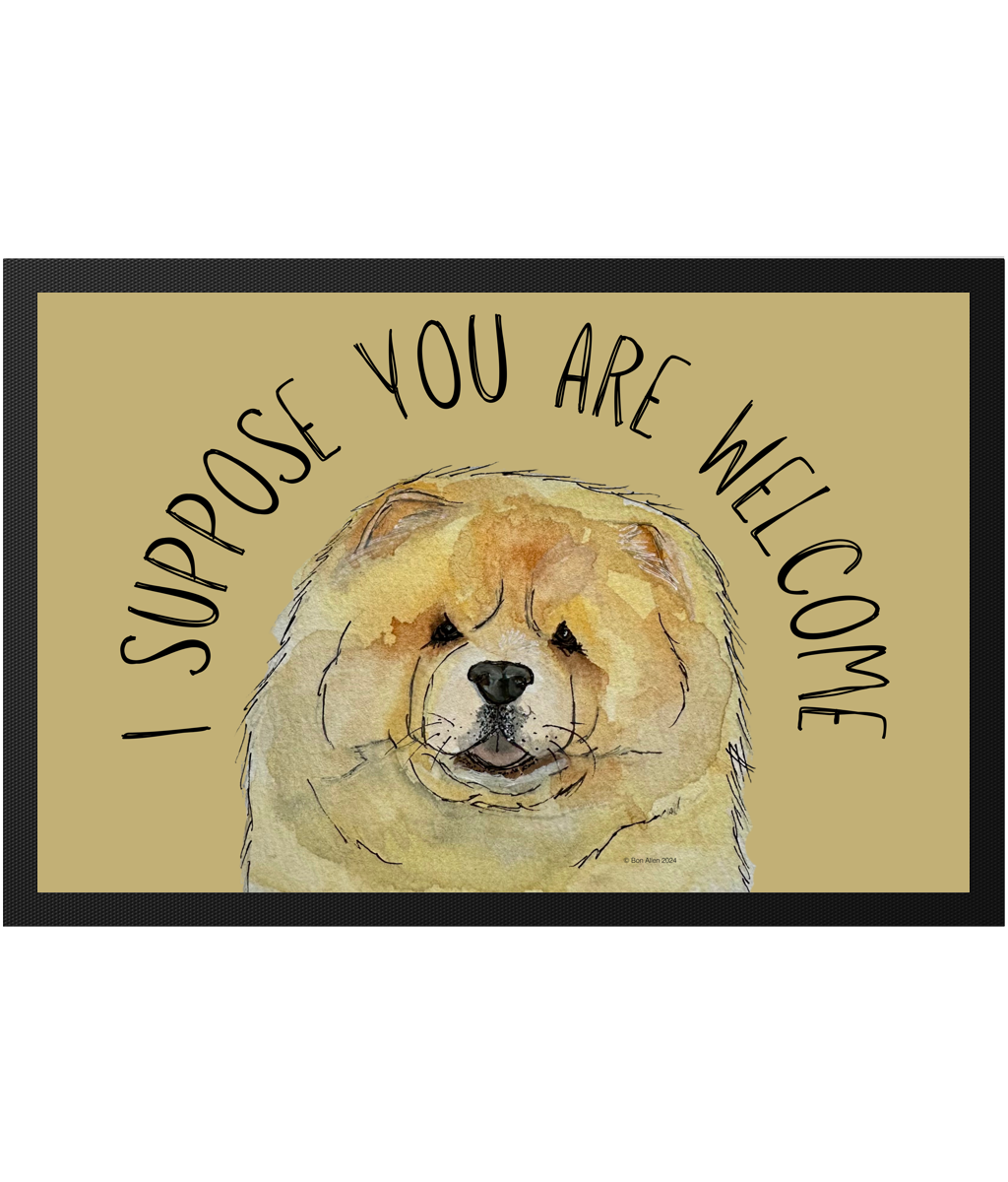 Fawn Chow Chow I Suppose You Are Welcome Doormat