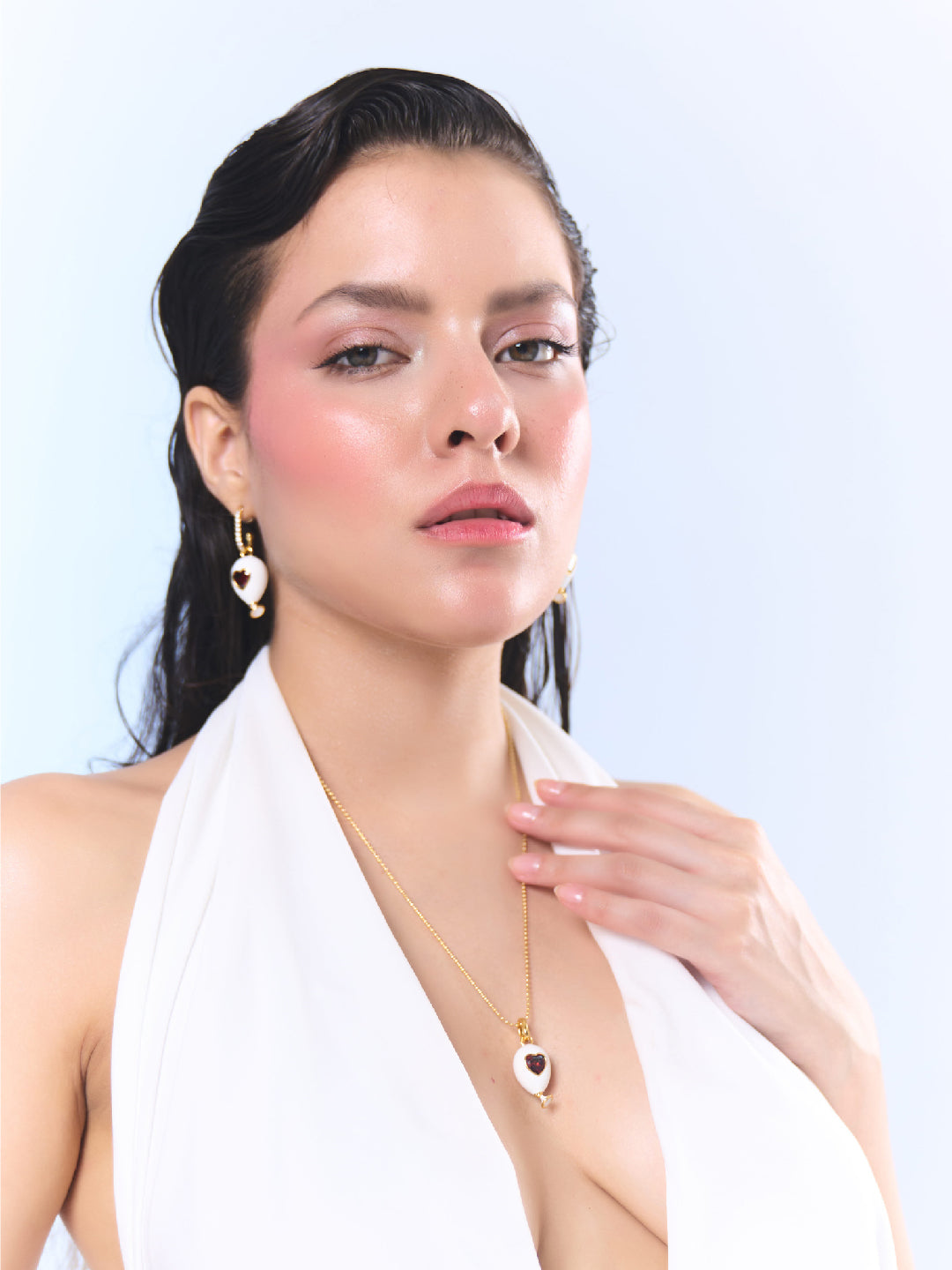 Age of Innocence Red and White Adjustable Necklace