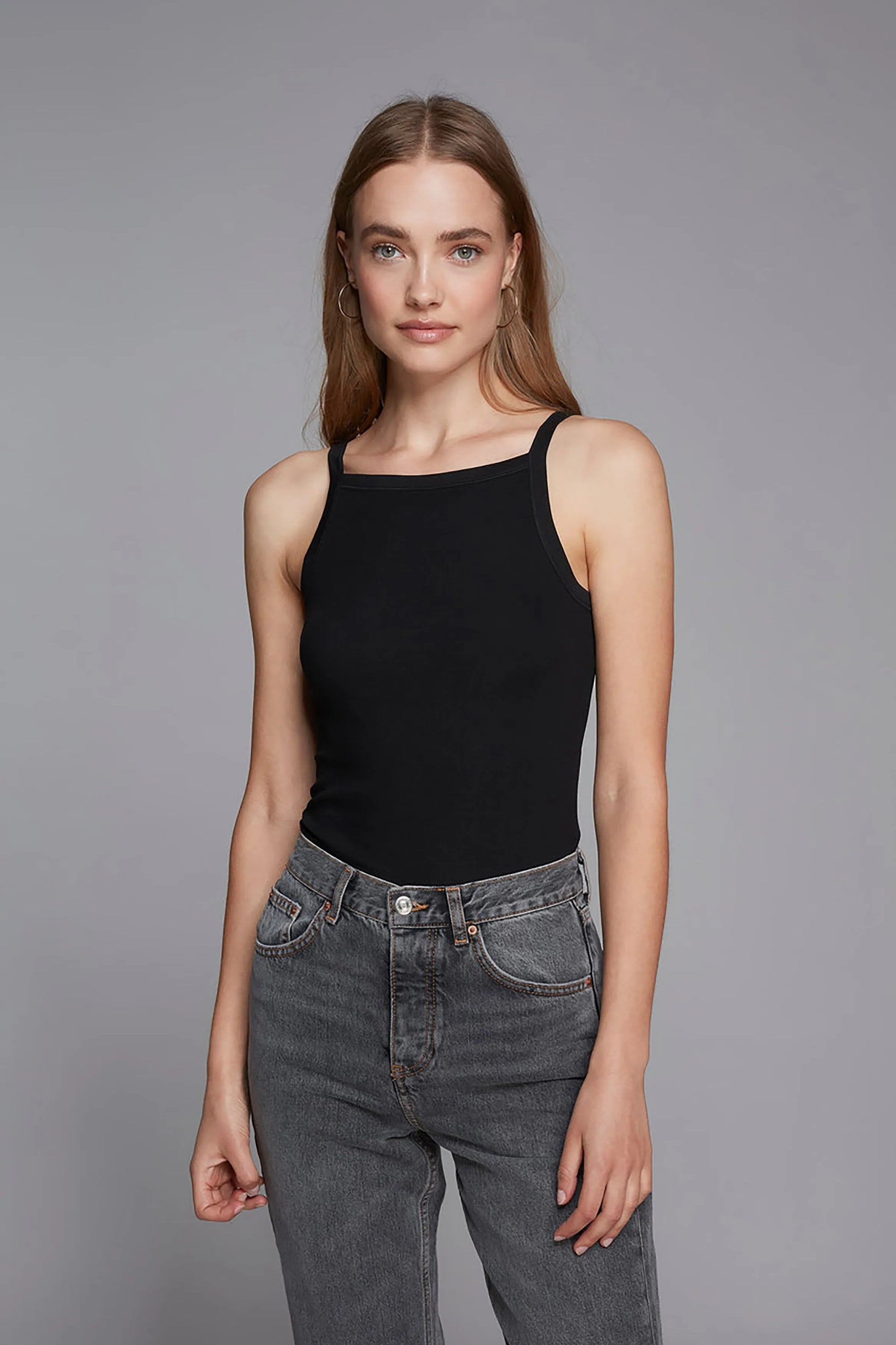 High Neck Tank Top in Lyocell