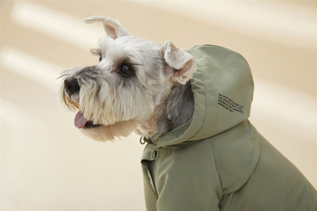 Waterproof Dog Coat with Hood and Four Leg Fit