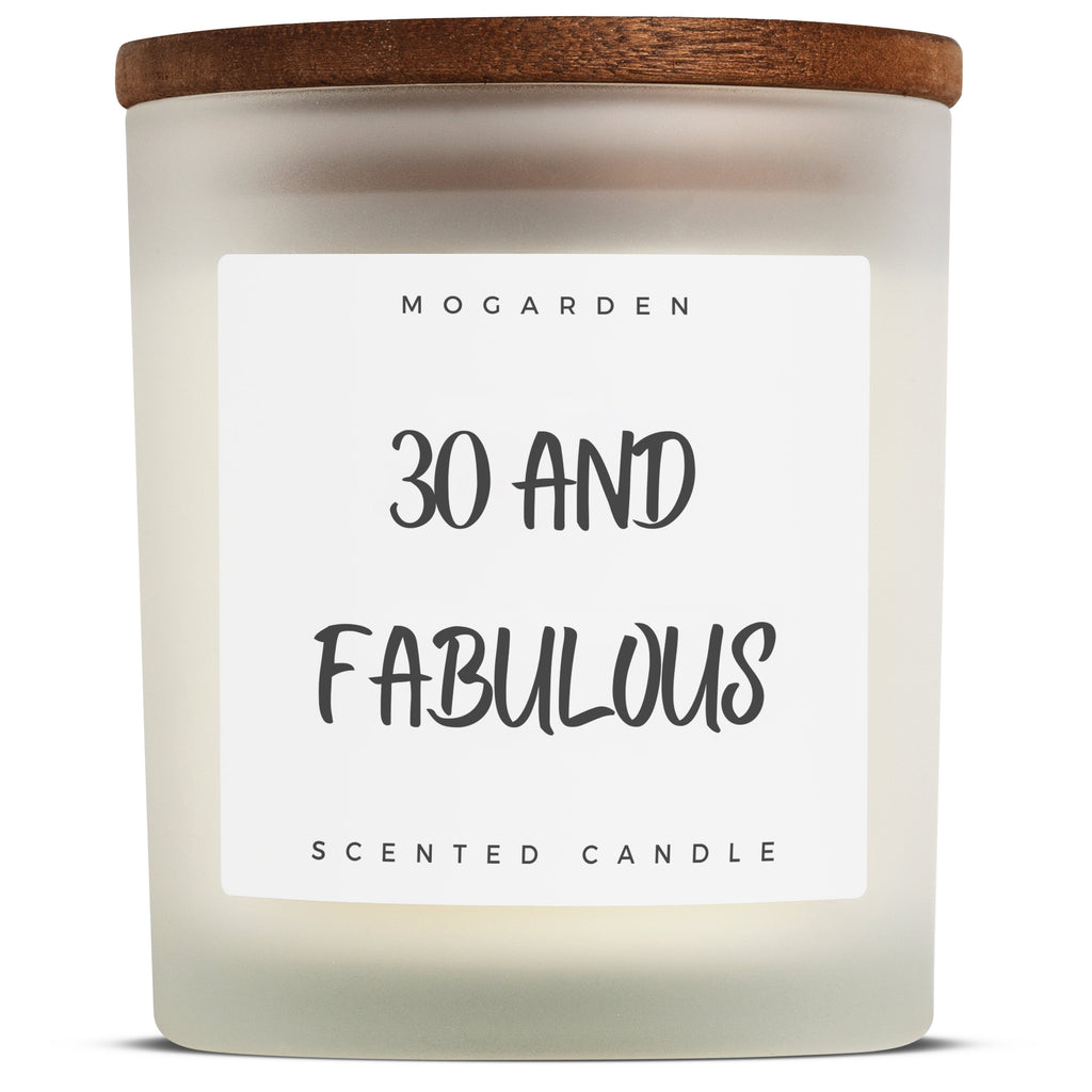 30th Birthday Candle Luxury Vanilla Soy Scented Gift 220g
