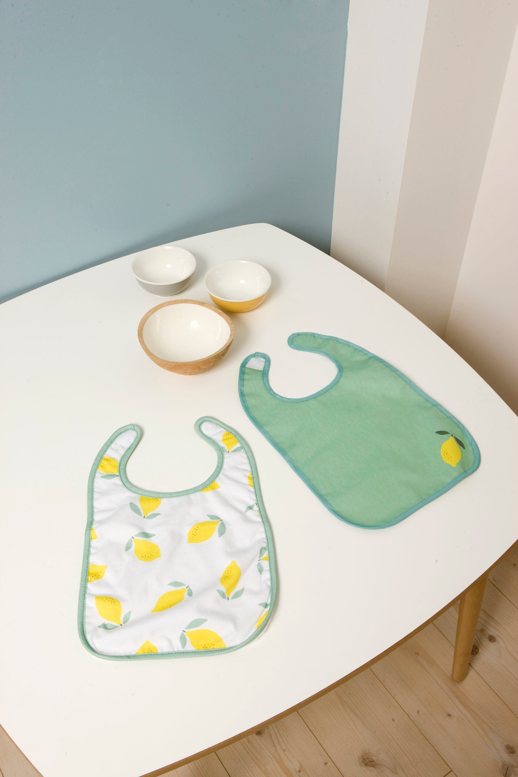 Cotton Jersey Bibs 2 Pack Happy Lemon
