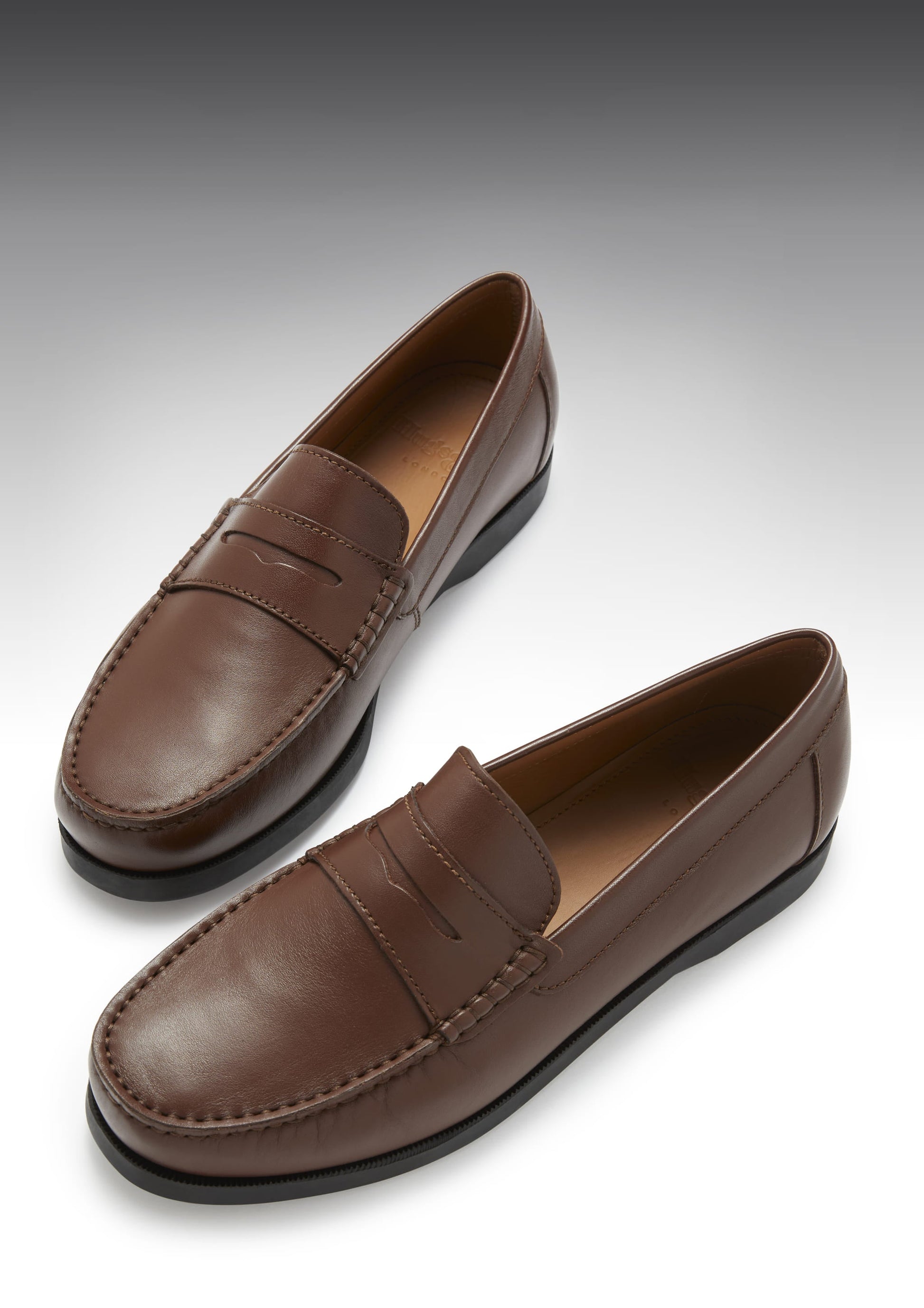Brown Leather Boat Loafers