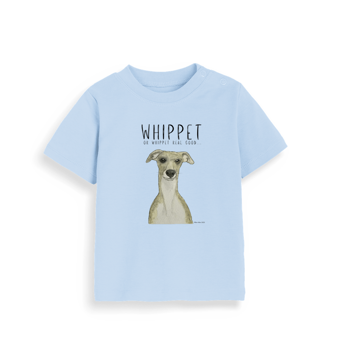 Tiny Human Big Whippet Energy Baby T Shirt