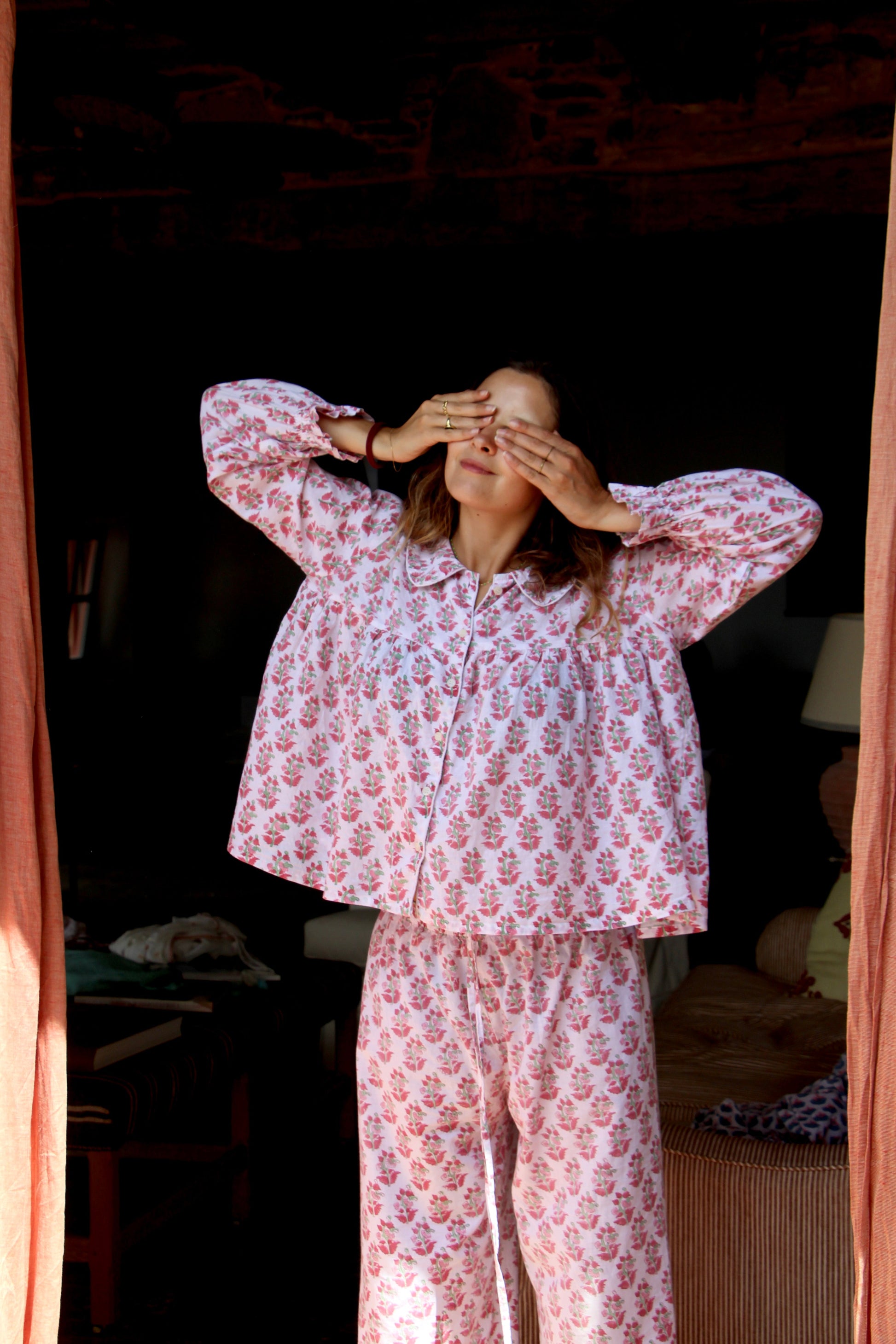 Inca Red Long Sleeve Pyjamas