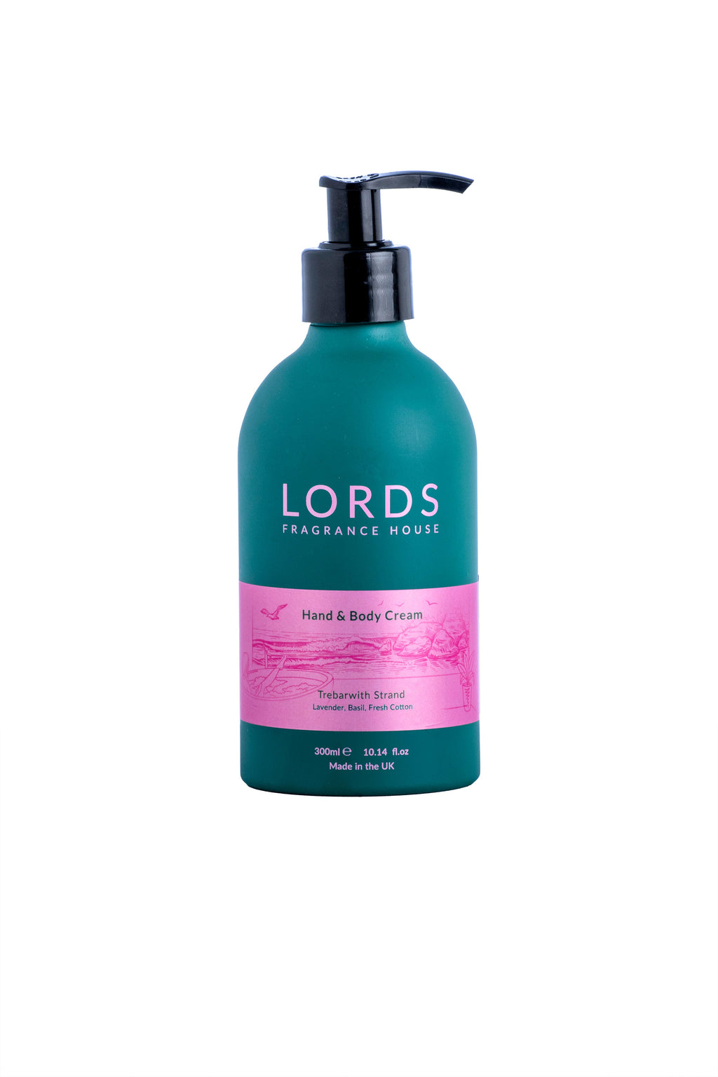Hand and Body Cream in Green Refillable Aluminium Bottle