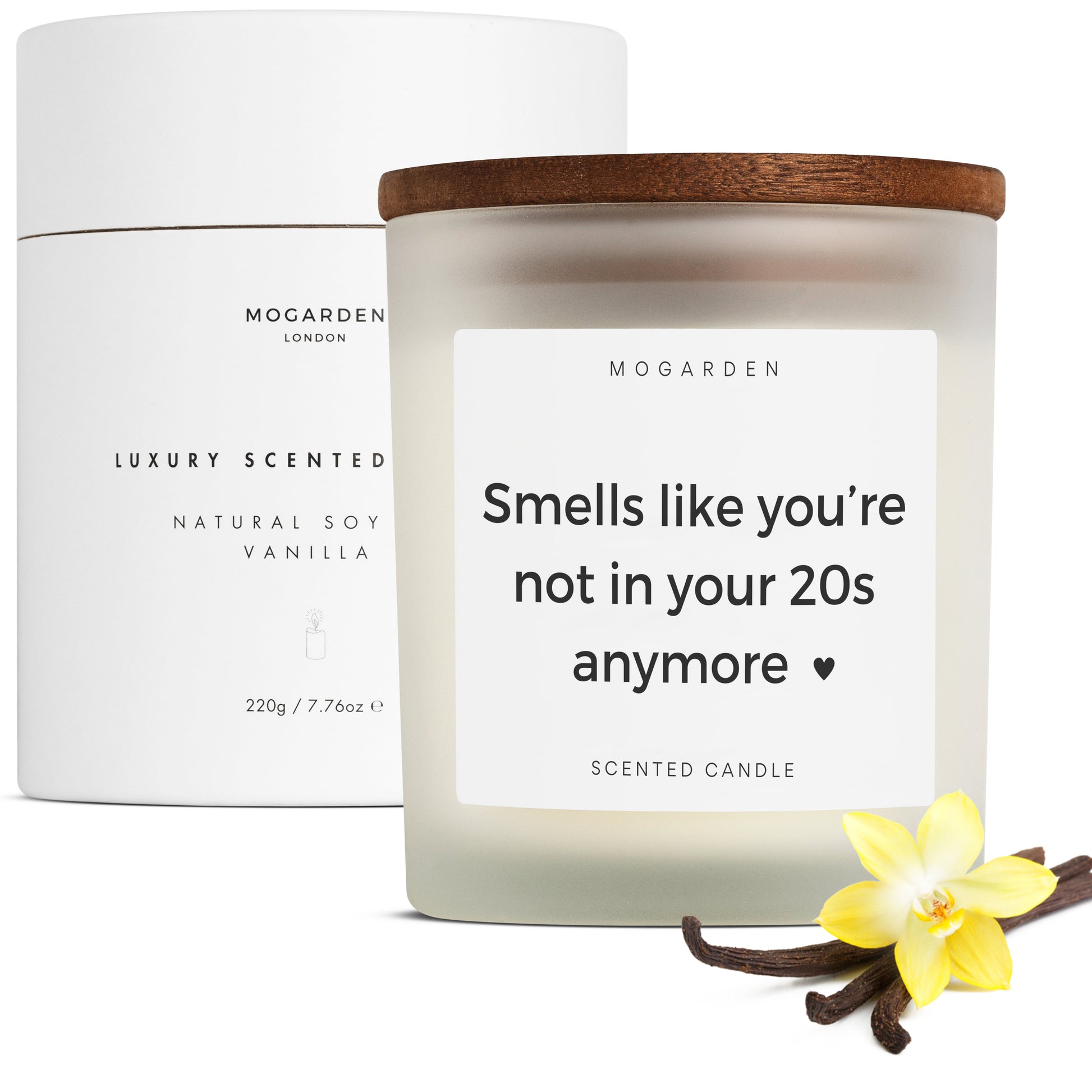 30th Birthday Candle Gift Luxury Vanilla Scented Soy Wax 220g