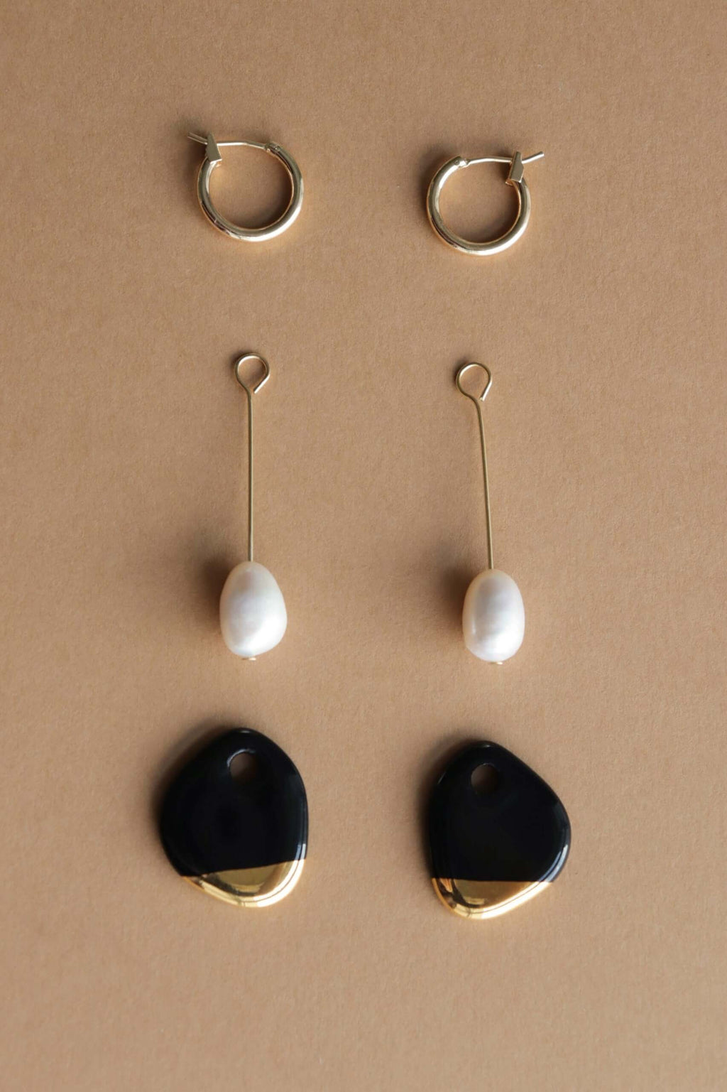 Arp Pearl And Porcelain Earrings - Dark Green