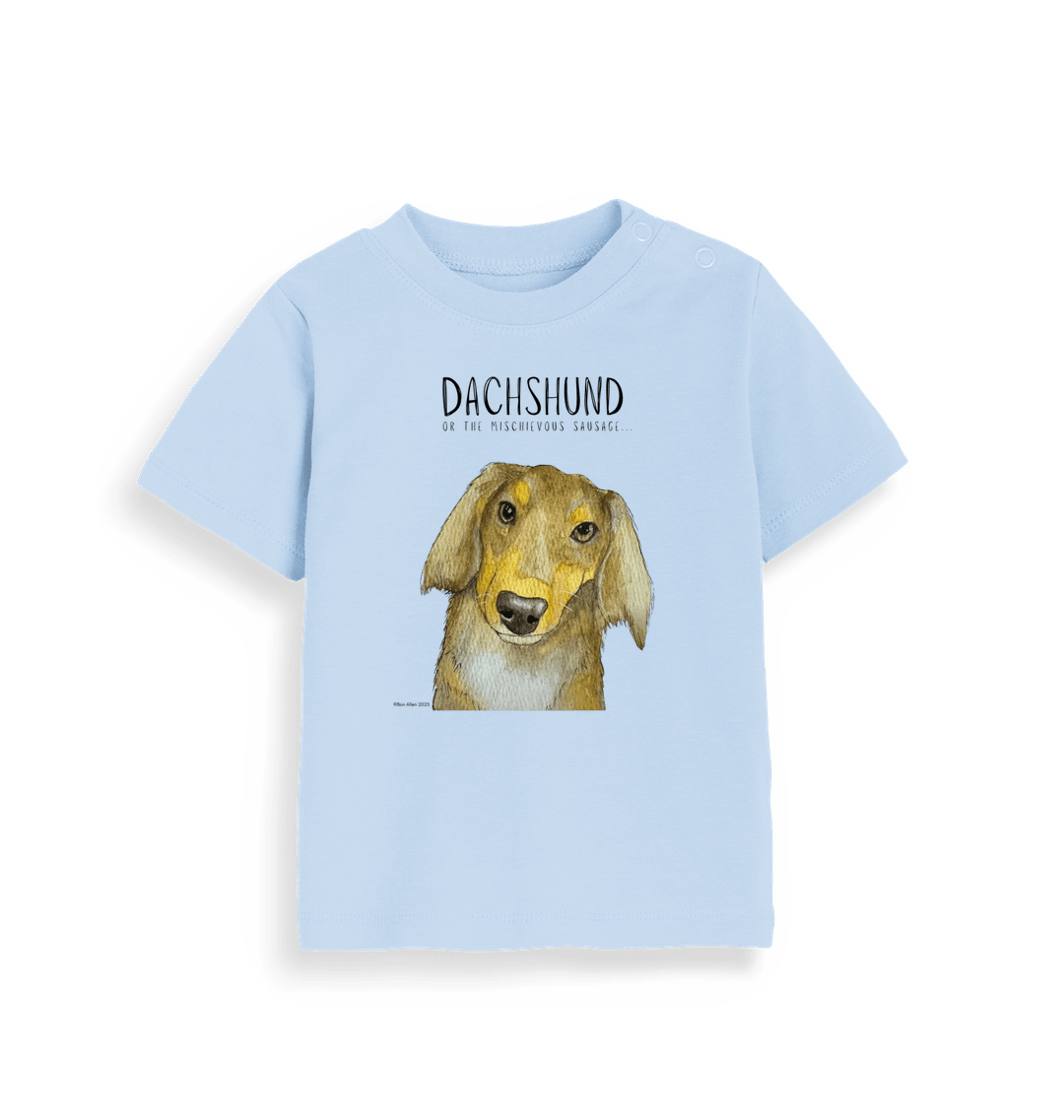 Long Haired Dachshund Baby Tee