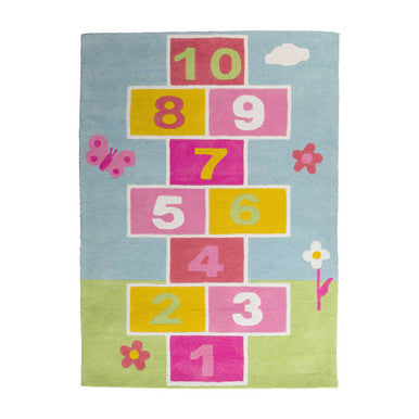 Kids Hopscotch Rug for Active Play and Learning