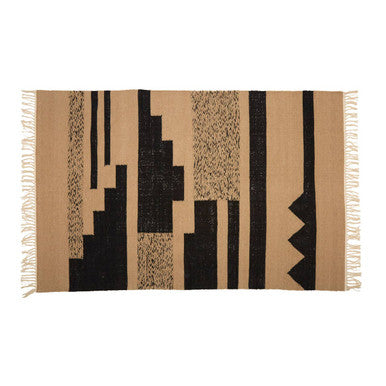 Small Trenza Rug in Sand and Black