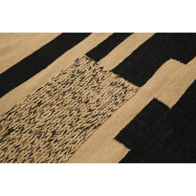 Small Trenza Rug in Sand and Black