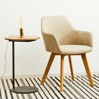 Madras Cotton Rug with Horizontal Stripes
