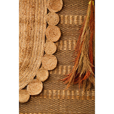 Demir Ova Jute Rug in Natural Oval