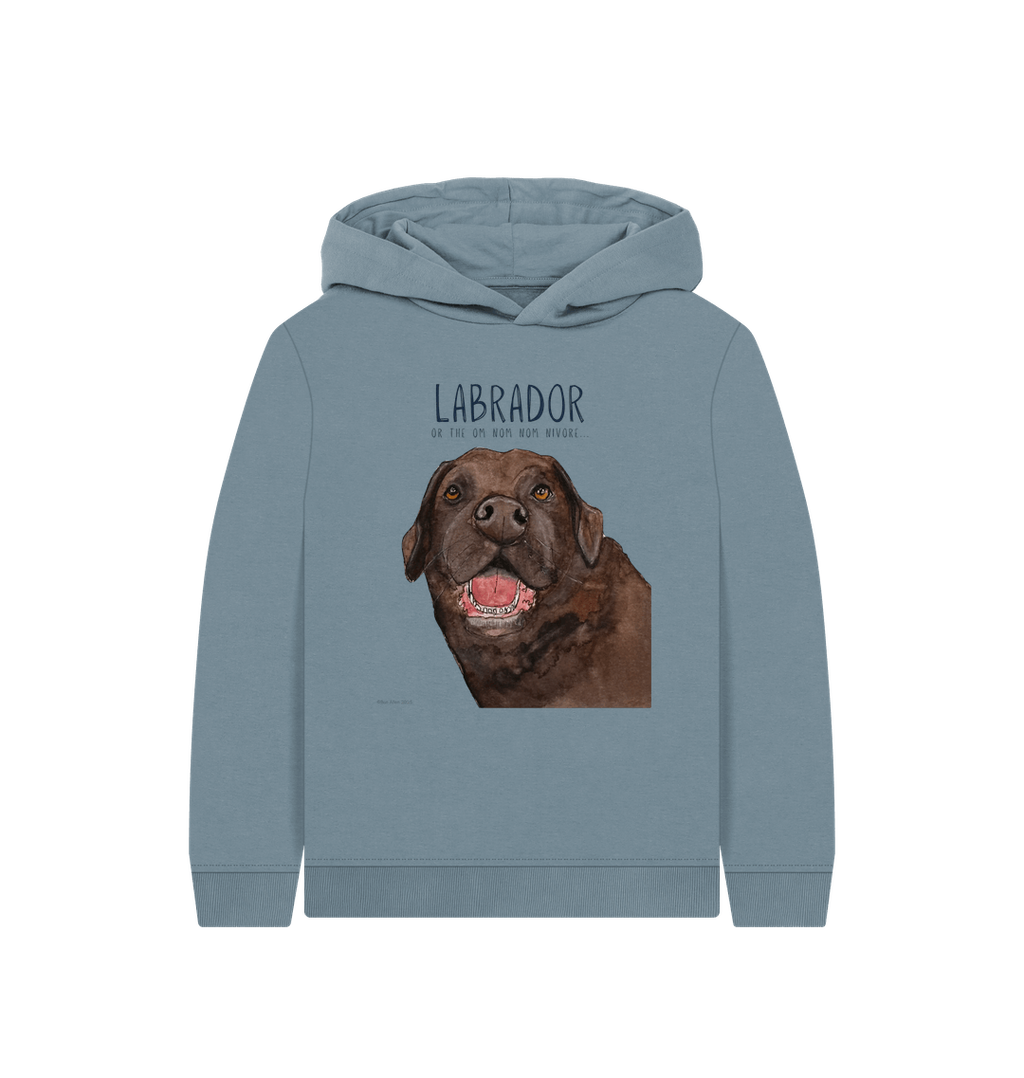 Snack Mode Activated Chocolate Labrador Kids Hoodie