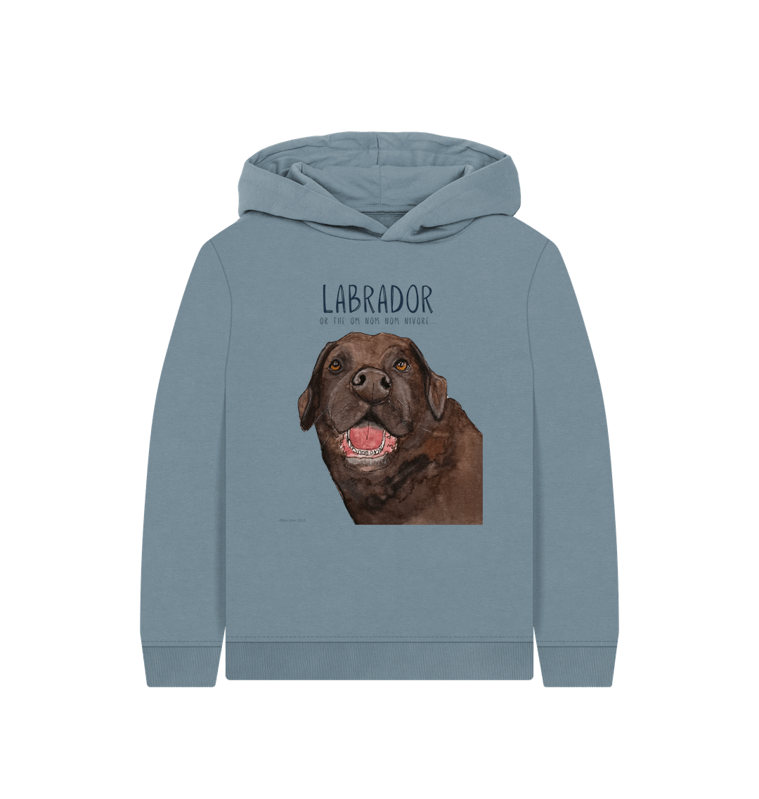 Snack Mode Activated Chocolate Labrador Kids Hoodie