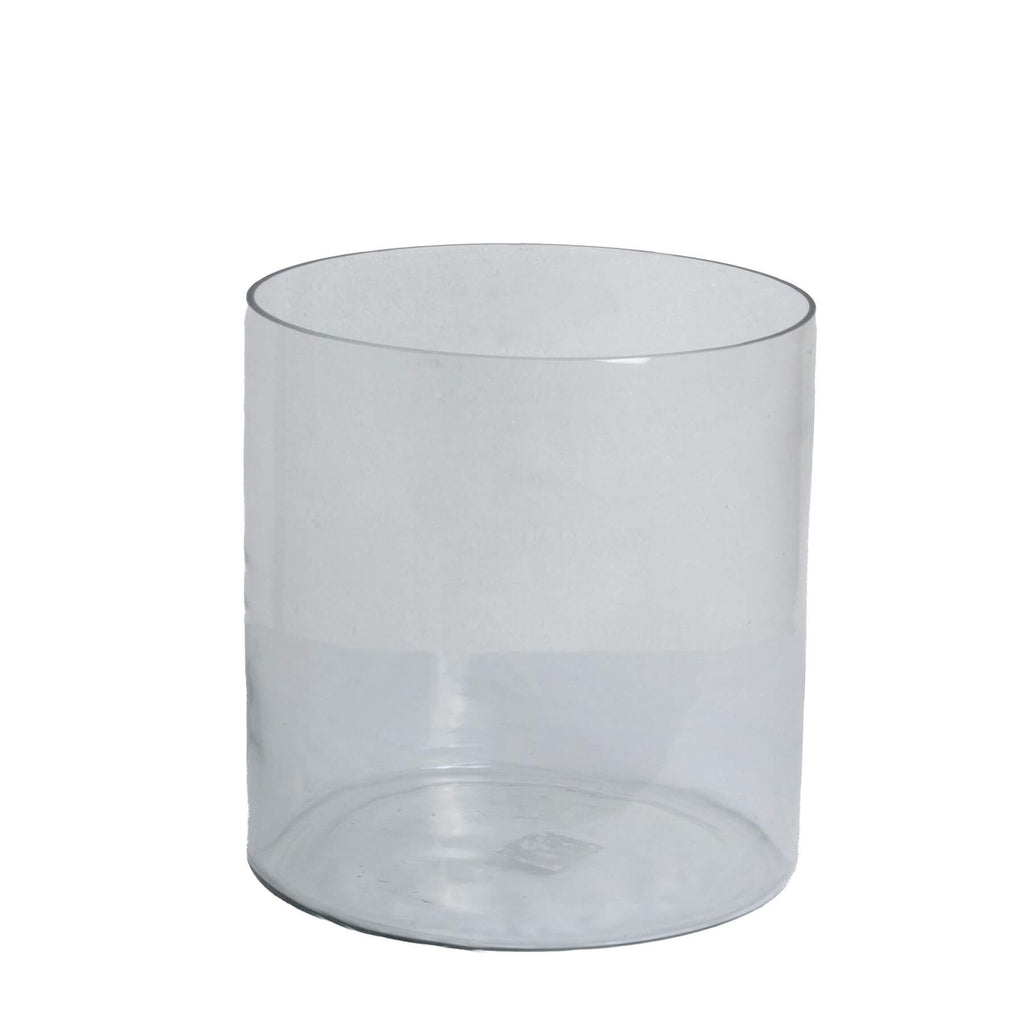 Clear glass cylinder vase, 30cm, for flowers or candles, minimalist home decor by RoomLondon at brixbailey.com