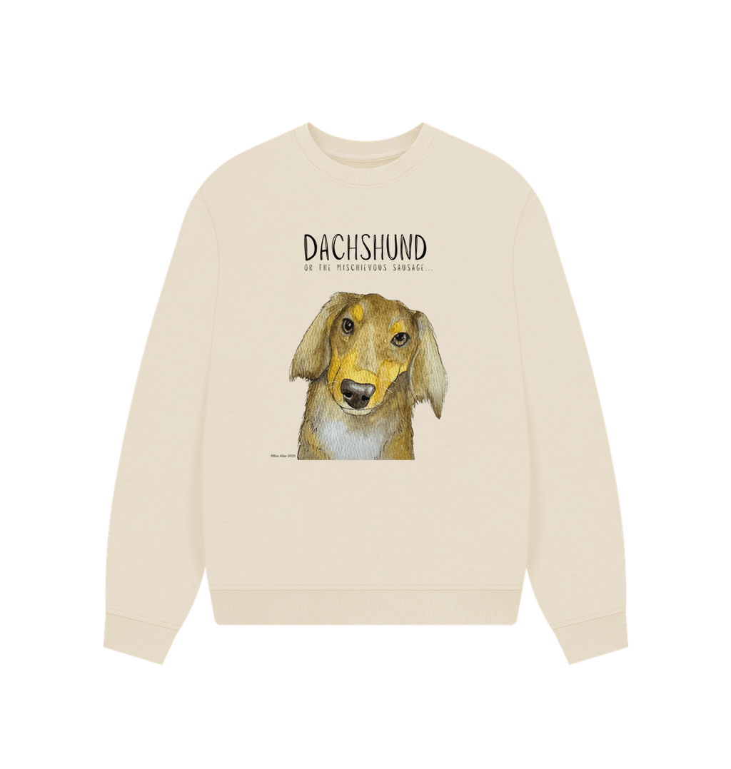 Long Haired Dachshund Oversized Sweatshirt