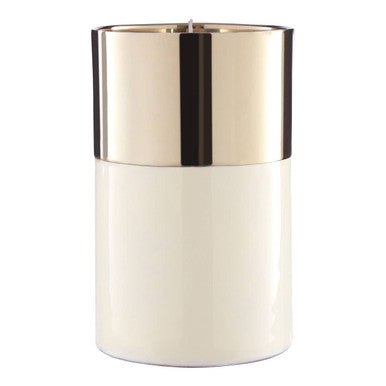 White Large Wax Filled Candle